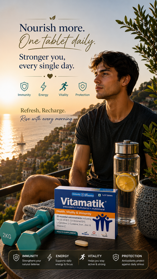 Vitamatik tablets: Daily Health Supplement / Health Vitality & Immunity ( 30 tablets ): Men & Women Health: Immune system support: Active Lifestyle