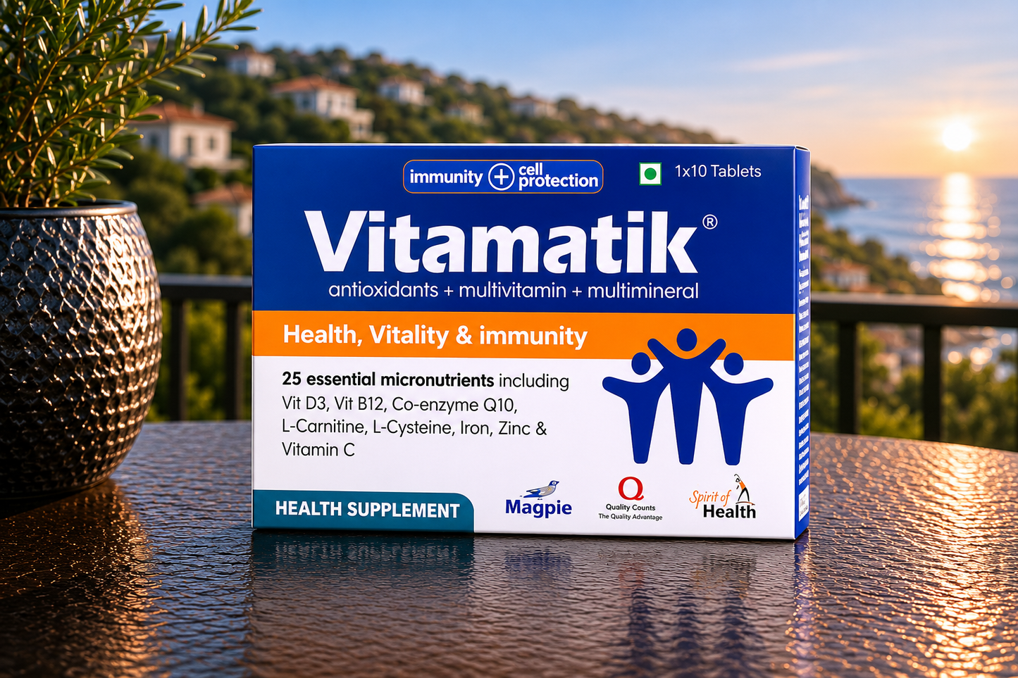 Vitamatik tablets: Daily Health Supplement / Health Vitality & Immunity ( 30 tablets ): Men & Women Health: Immune system support: Active Lifestyle