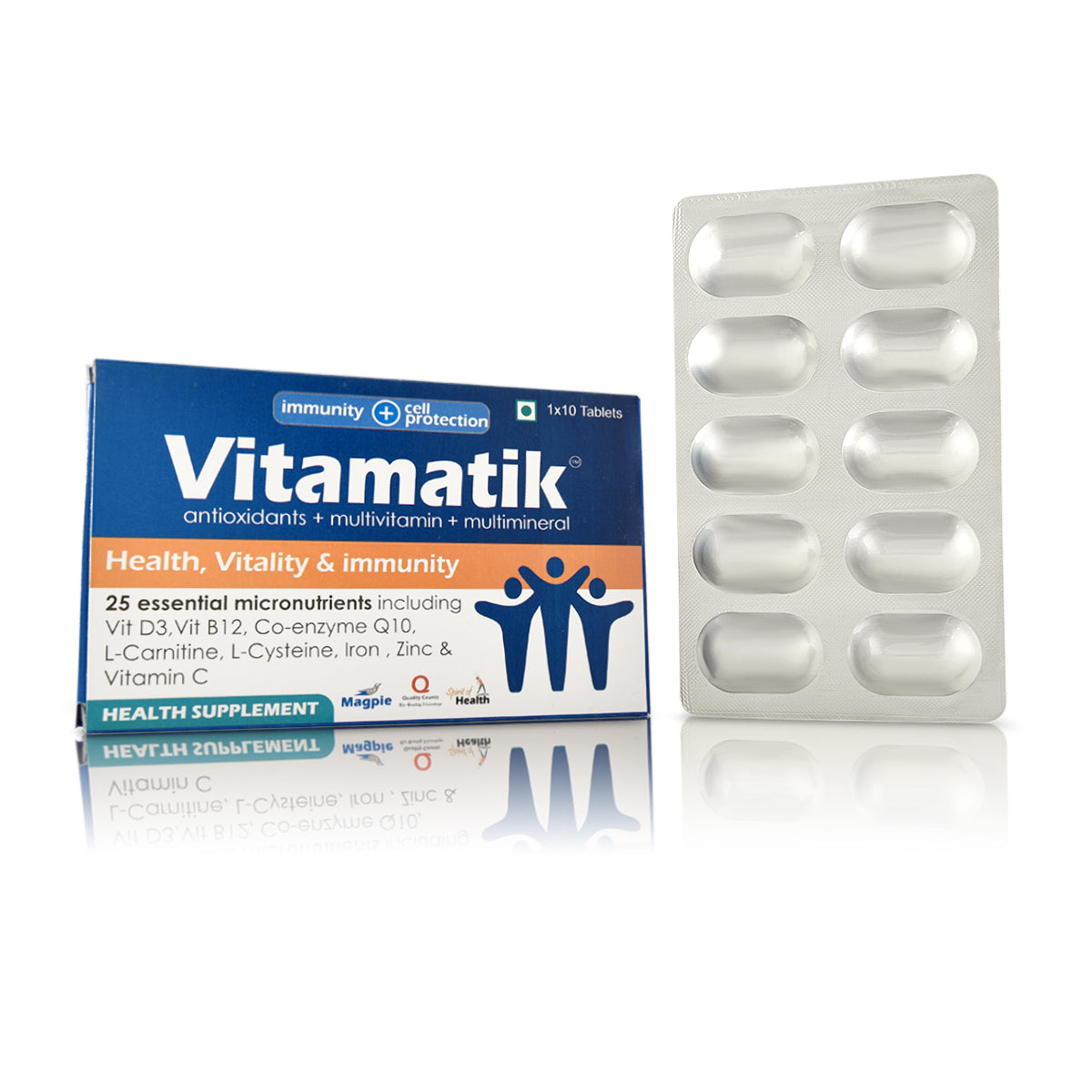 Vitamatik tablets: Daily Health Supplement / Health Vitality & Immunity ( 30 tablets ): Men & Women Health: Immune system support: Active Lifestyle