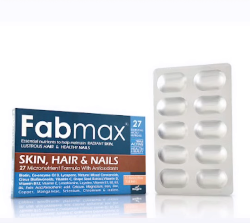 Fabmax Tablets : Skin, Hair & Nails Beauty Supplement / Nutrition Support ( 30 tablets ): Men & Women Health: Radiant Skin , Lustrous Hair & Healthy Nails