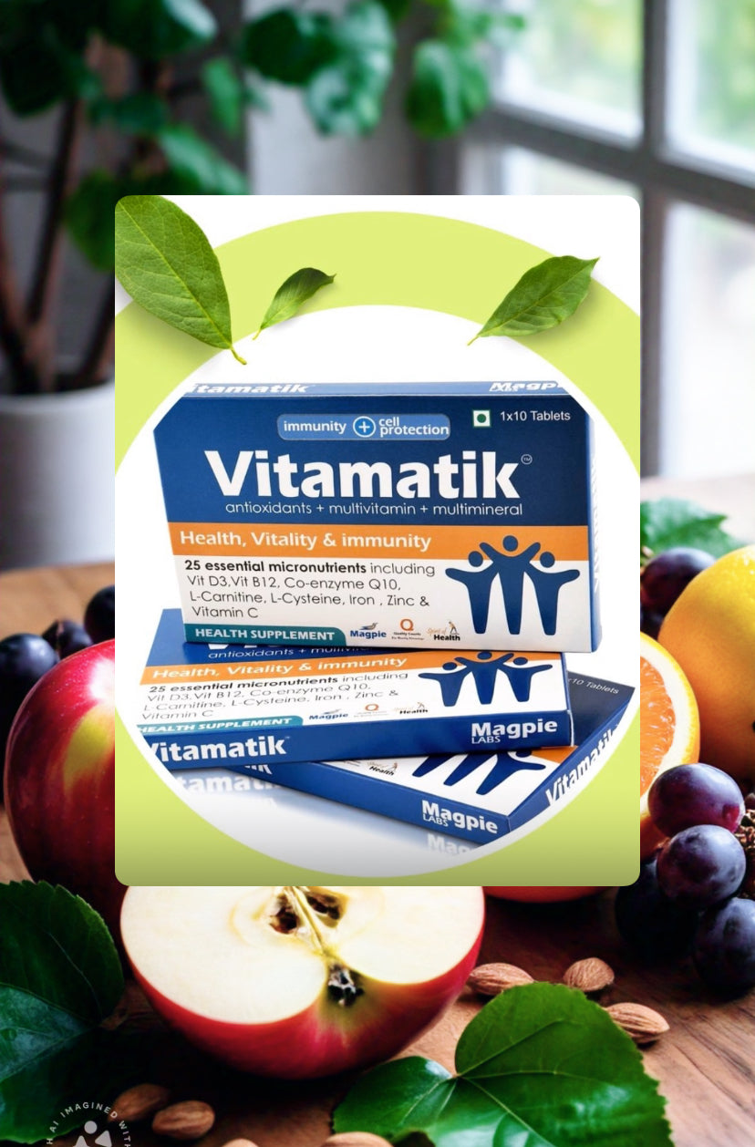 Vitamatik tablets: Daily Health Supplement / Health Vitality & Immunity ( 30 tablets ): Men & Women Health: Immune system support: Active Lifestyle