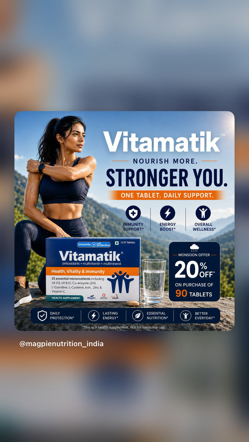 Vitamatik tablets: Daily Health Supplement / Health Vitality & Immunity ( 30 tablets ): Men & Women Health: Immune system support: Active Lifestyle