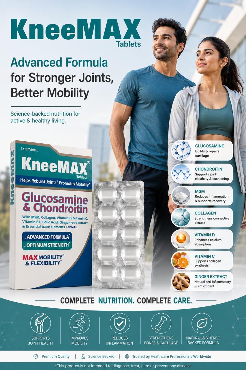 Kneemax Tablets (30 tablets ) : Orthocare , Men & Women Health : Promotes mobility: Restore Rebuid & Renew