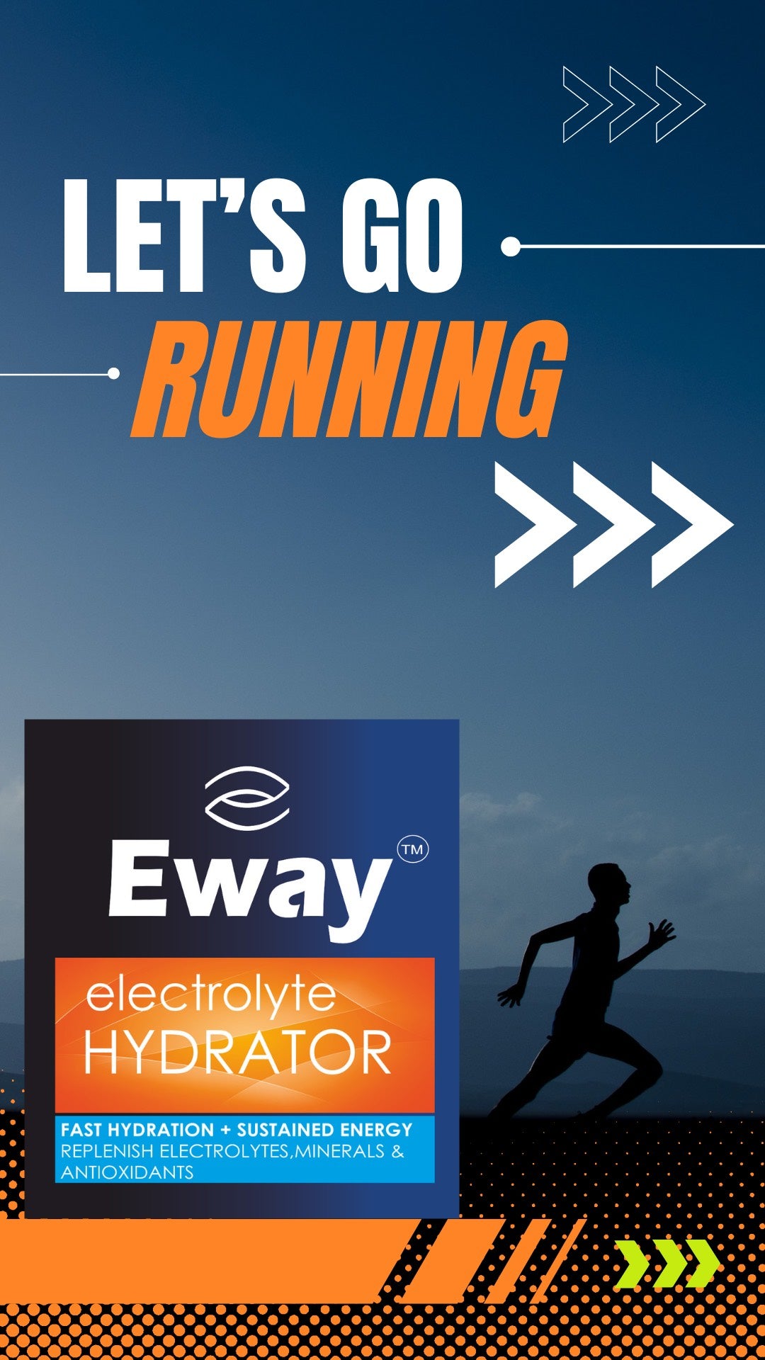 Eway : The Electrolyte Hydrator / Energy Drink ( In 10 gm sachet form) 10 sachets pack : Men & Women Health