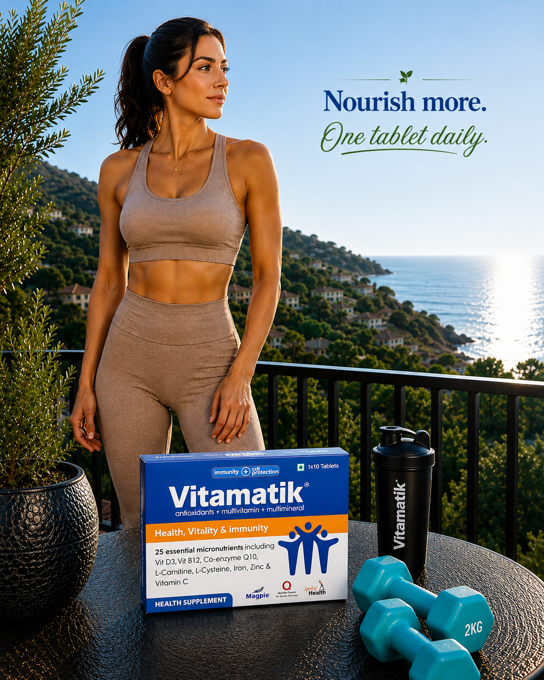 Vitamatik tablets: Daily Health Supplement / Health Vitality & Immunity ( 30 tablets ): Men & Women Health: Immune system support: Active Lifestyle