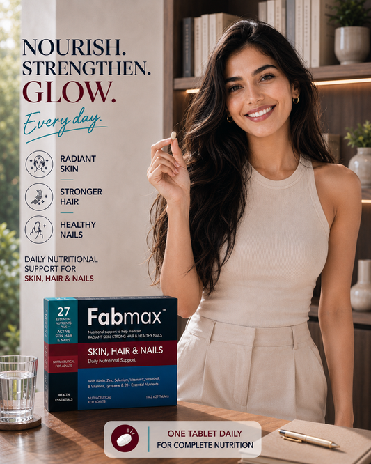 Fabmax Tablets : Skin, Hair & Nails Beauty Supplement / Nutrition Support ( 30 tablets ): Women Health: Radiant Skin , Lustrous Hair & Healthy Nails
