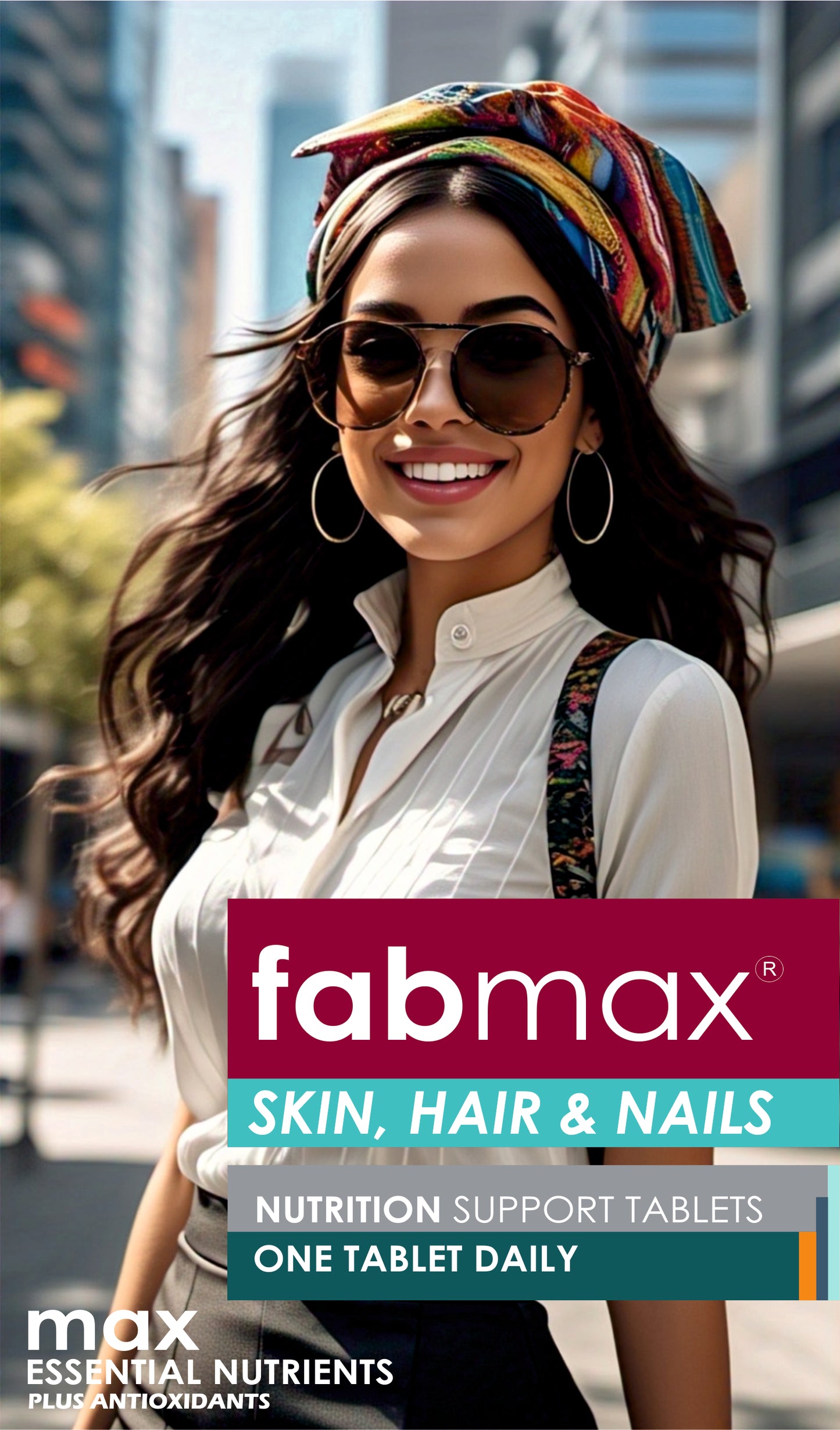 Fabmax Tablets : Skin, Hair & Nails Beauty Supplement / Nutrition Support ( 30 tablets ): Men & Women Health: Radiant Skin , Lustrous Hair & Healthy Nails