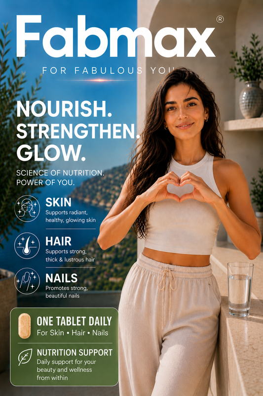 Fabmax Tablets : Skin, Hair & Nails Beauty Supplement / Nutrition Support ( 30 tablets ): Women Health: Radiant Skin , Lustrous Hair & Healthy Nails