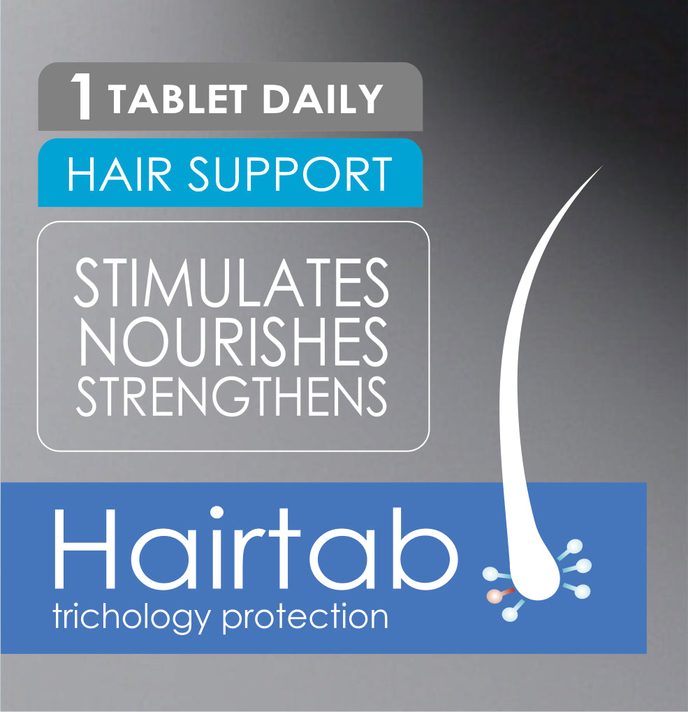 Hairtab Tablets ( Trichology Protection)   : Hair Support Nutrition . 30 tablets: Men & Women Health( STIMULATES, NOURISHES & STRENGTHENS)